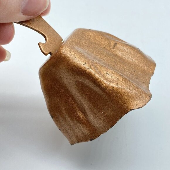 Vintage‎ MCM Brass Service Bell Handheld Call Bell Bar Pub Man Cave Decor Patina - Picture 7 of 10